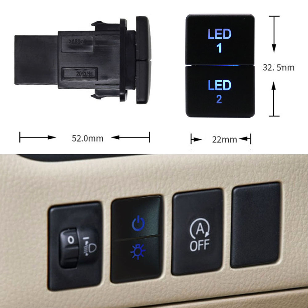 12V Dual Push Button Switch ON - Threadless Push Pin review and price