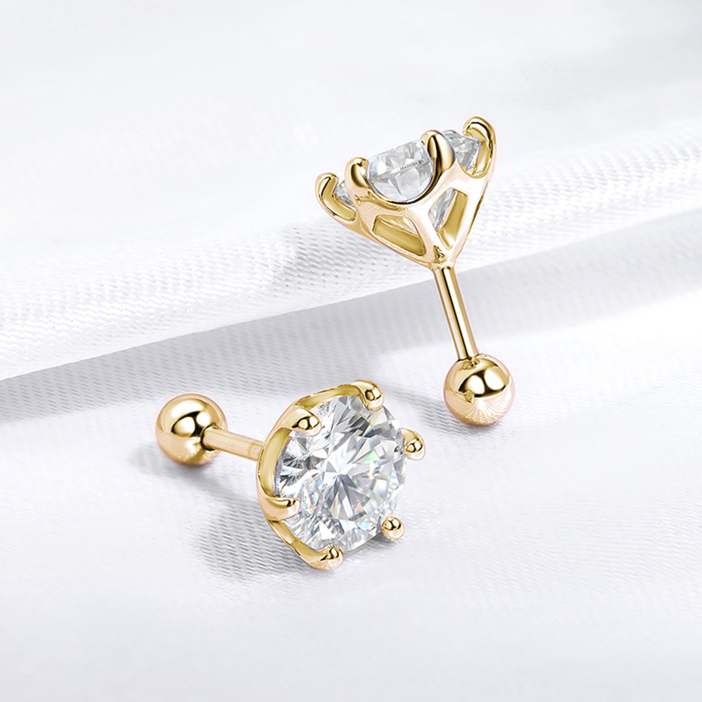 18K Gold Plated 0.2-2ct Moissa - Body Jewelry Diamond review and price