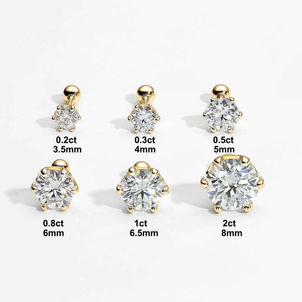 18K Gold Plated 0.2-2ct Moissa - Body Jewelry Diamond review and price