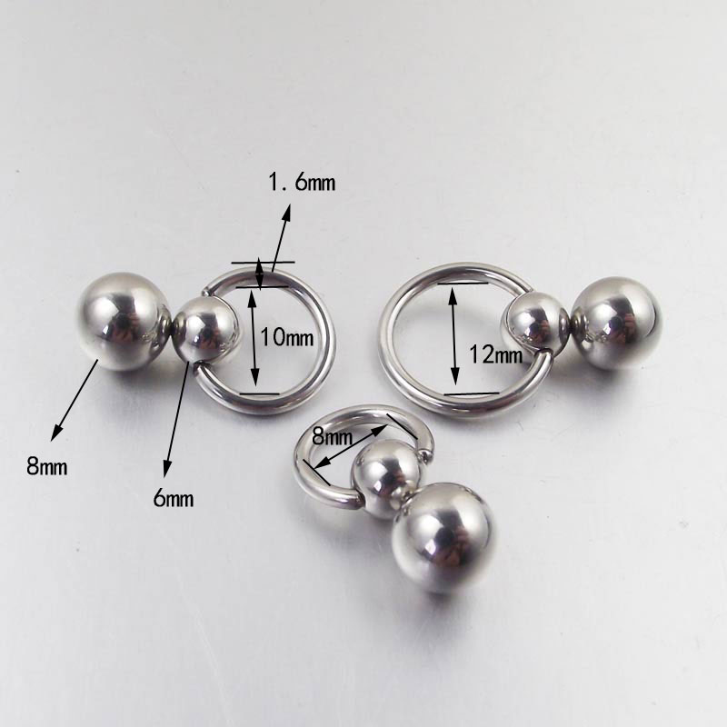 Stainless Steel Double Ball Cu - Nipple Bar Curved review and price